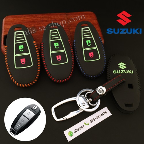 ซองหนังแท้ ใส่กุญแจรีโมทรถยนต์ รุ่นโลโก้เหล็กหนังนิ่ม All New Suzuki Swift GL CVT MY,XL7,GLX,GL Plus 2018-26