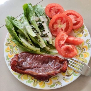 เนื้อแผ่นมันติดขอบแดดเดียว By : เนื้อโคขุนแดดเดียว (400G.)