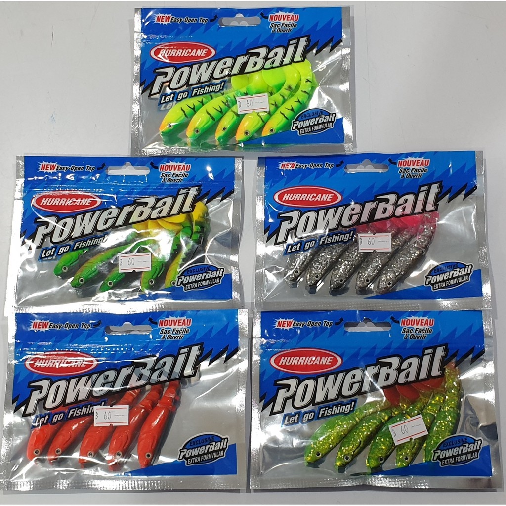 ปลายางตัวบั้ง hurricane powerbait ยาว 7 cm wt. 4g. pack5ตัว