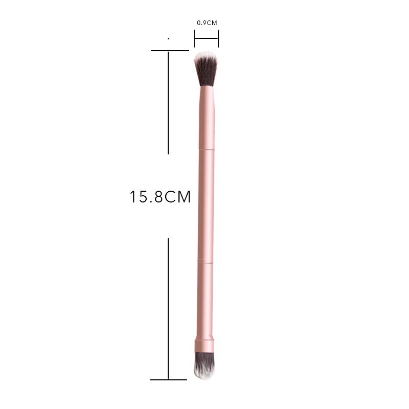 E084 Eye Shadow Brush แปรงแต่งหน้าแบบสองหัวสําหรับแต่งแป้งผสมรองพื้นอายแชโดว์