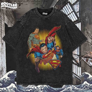 เสื้อยืด พิมพ์ลาย Superman OVERSIZE WASHING VINTAGE | เสื้อยืด โอเวอร์ไซส์ | เสื้อยืด ขนาดใหญ่ | เสื้อยืด ซักได้ | หินล้