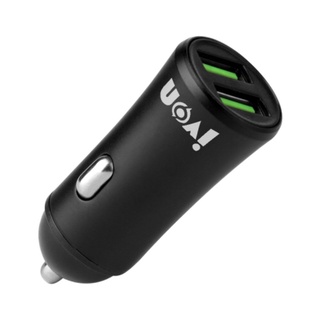 หัวชาร์จรถยนต์ USB 5V 2.1A dual port car charger - ivon cc26