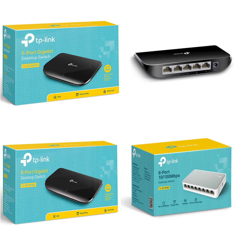 TP-Link TL-SG1005D / TL-SG1008D Gigabit Desktop Switch, TL-SF1008D 8-Port 10/100Mbps Desktop Switch