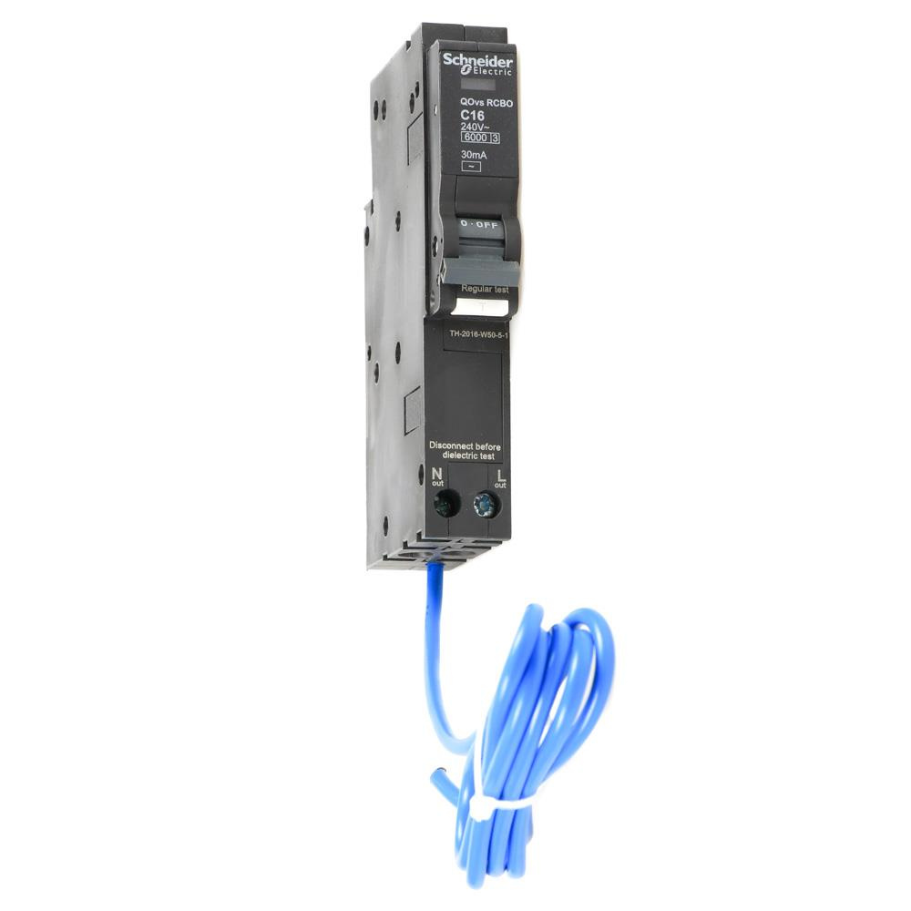 เซอร์กิตเบรกเกอร์ RCBO SCHNEIDER QO116C06RCBO30 16A