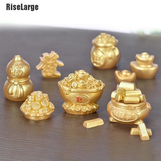 Riselarge ~ อุปกรณ์เสริมเรซิ่น รูปเรือ สีทอง สําหรับภูมิทัศน์ Diy