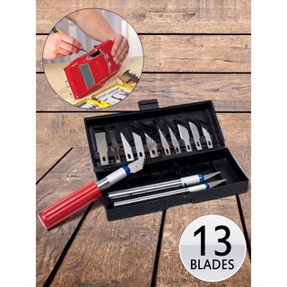 ชุดมีดสั้นเปลี่ยนหัว 13 แบบ 13pcs Hobby Knife Set