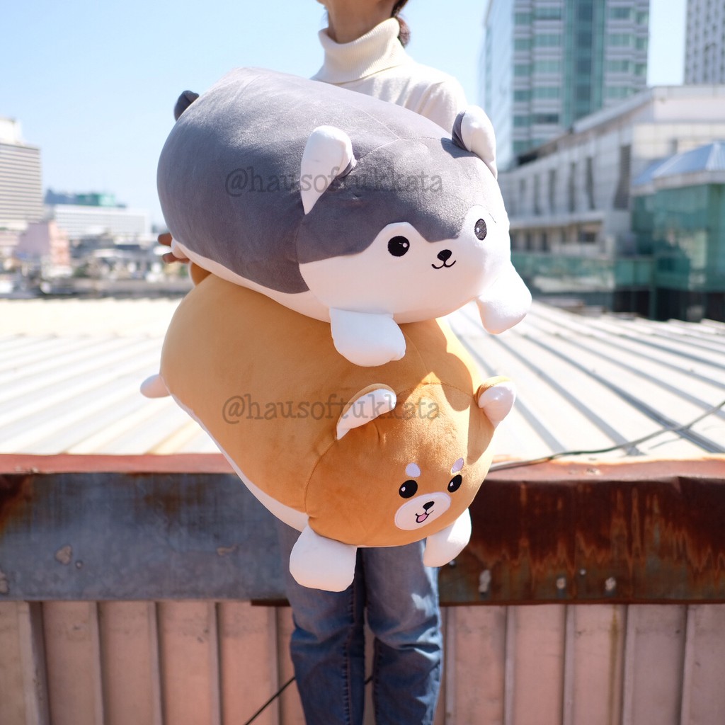 หมอนข้าง Siberian Husky ไซบีเรียนฮัสกี้ & Shiba ชิบะ ตัวนุ่ม 24นิ้ว Husky ฮัสกี้ หมา สุนัข