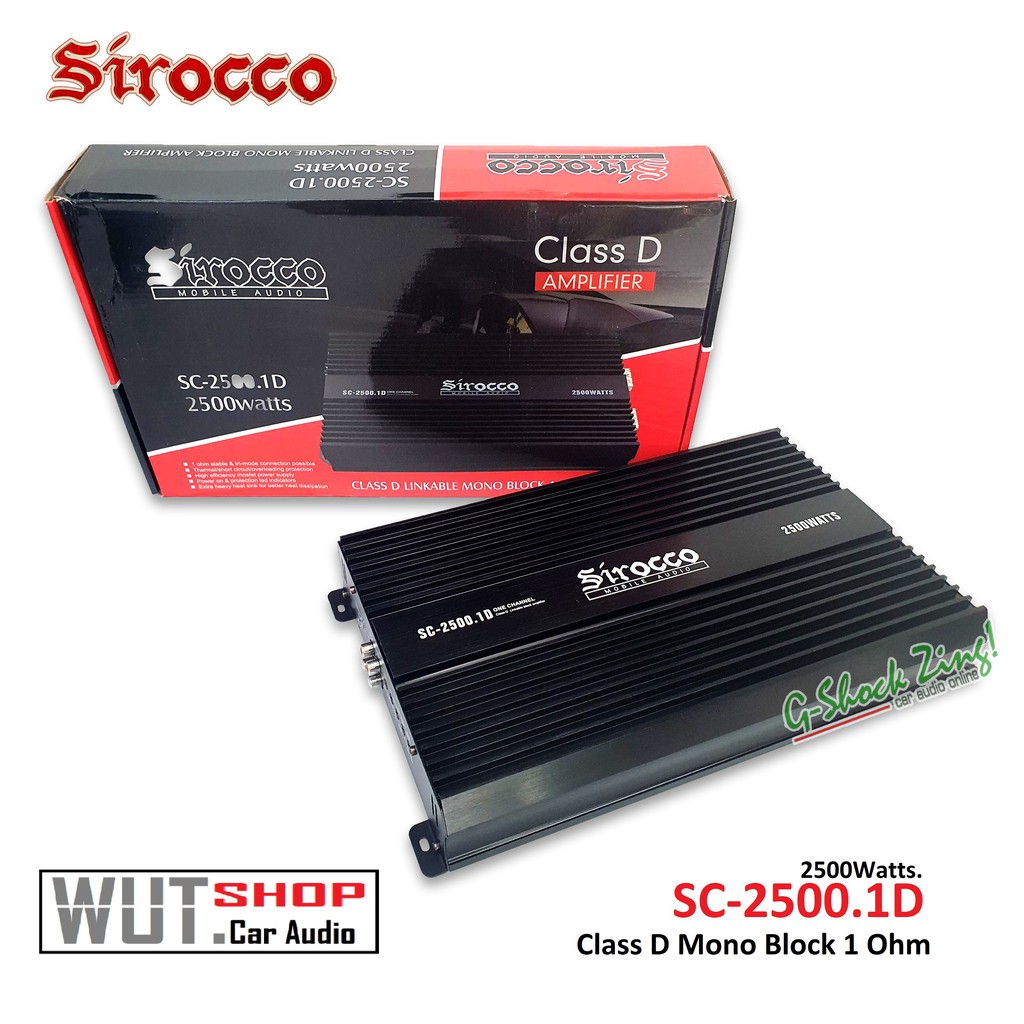 Sirocco ClassD Linkable Mono Block Amplifier เพาเวอร์แอมป์ คลาสดี พาวเวอร์แอมป์ ขับซับเบส Sirocco รุ่น SC-2500.1D
