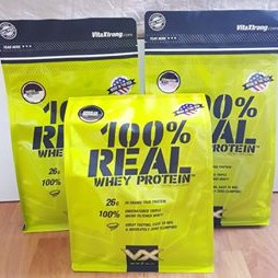 [ส่งฟรี] VX  100% REAL WHEY PROTEIN 2 LB เวย์โปรตีน  3 รส เพิ่มกล้ามเนื้อ/ลดไขมัน