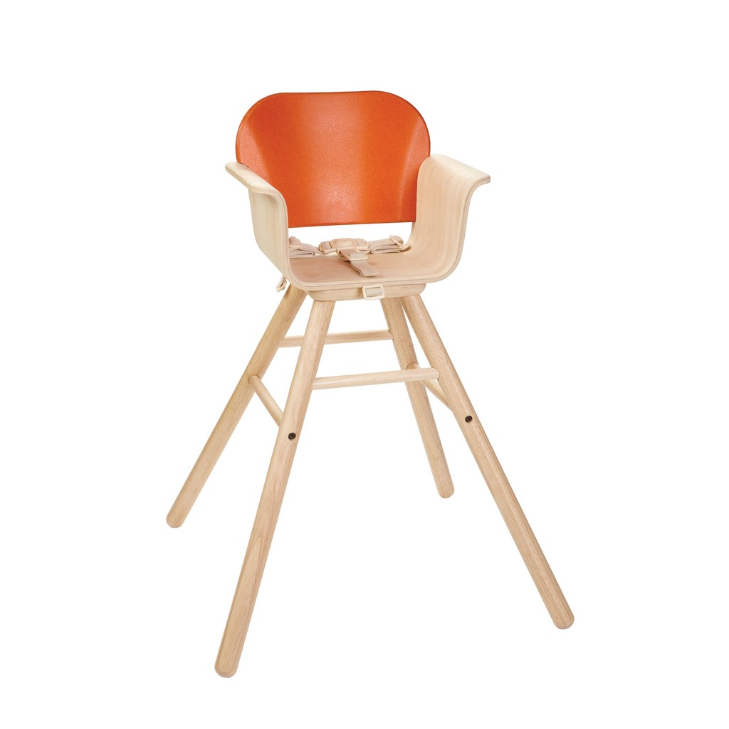 PlanToys ของเล่นไม้ 8705 High Chair - Orange เก้าอี้สูง - ส้ม เสริมพัฒนาการ สำหรับเด็กอายุ 6 เดือน ขึ้นไป