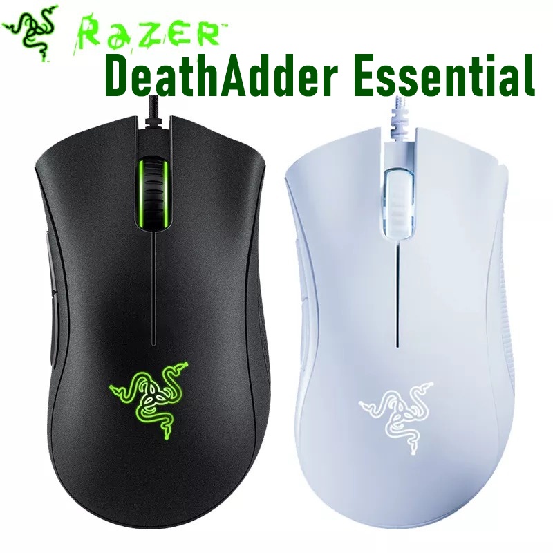 เมาส์เกมมิ่ง Razer DeathAdder Essential Wired Gaming Mouse 6,400DPI Optical Sensor