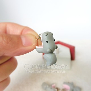 ต่างหู ฮิปโปงับหู Hippo Earrings [ได้ 1 คู่ 2 ข้าง]