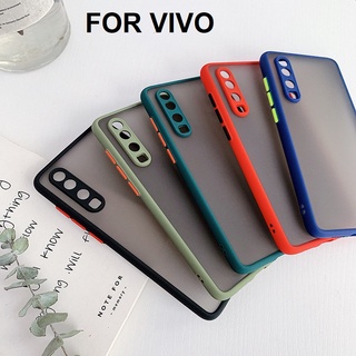 เคสขอบสี เคส Vivo Y15s / V23E / Y76 เคสวีโว่ เคสกันกระแทก case เคสมือถือ