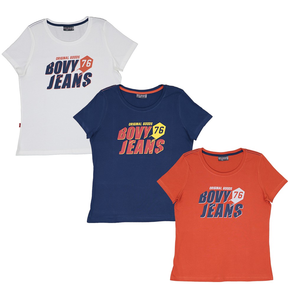 BOVY-TSHIRT เสื้อยึดผู้หญิงคอตตอลสกีนพิมพ์ลาย รุ่น288