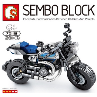 ProudNada Toys  ตัวต่อ รถมอเตอร์ไซด์ บิ๊กไบค์ S SEMBO BLOCK ENJOY THE RIDE THE REAL RIDER 701119-701125