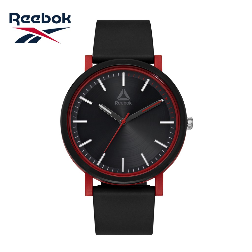 Reebok Watch รุ่น RD-FRA-U2-PRPB นาฬิกาข้อมือสายซิลิโคนดำ-แดง