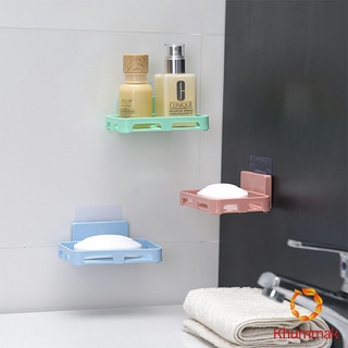 Khummak ที่วางฟองน้ำล้างจาน ที่วางสบู่พลาสติก ไม่ต้องเจาะผนัง Wall-mounted soap dish