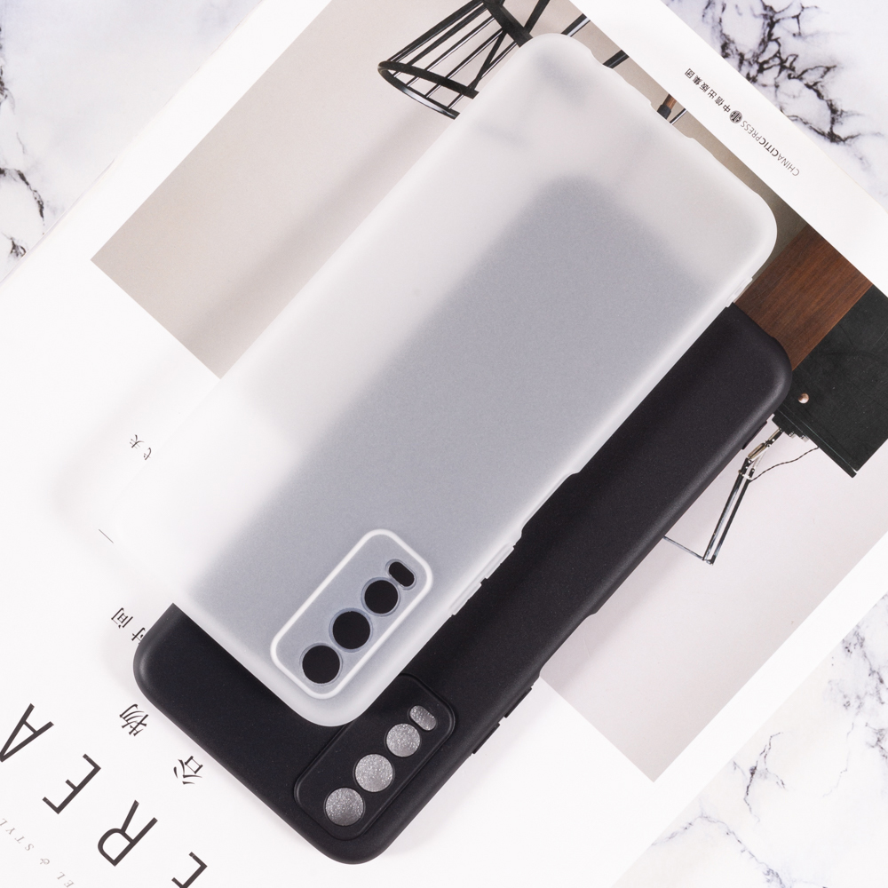 PEIYE Custodia Per Vivo Y20/Y20s/Y11s: Cover In Silicone TPU Con Bordo Dorato E Protezione Fotocamera – Bianca E Resistente