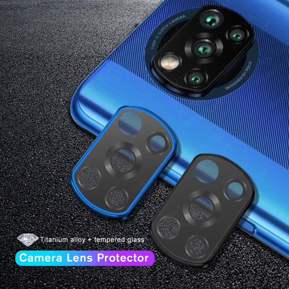 กรณีกล้องTitanium alloy Rear Camera Lens Case Cover For Xiaomi Mi Poco