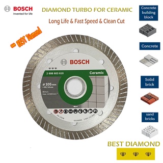 BOSCH ใบตัดกระเบื้อง ใบเพชร 4 นิ้ว ใบตัดเซรามิก 2608603610 ใบตัดคอนกรีต ใบตัดหิน ใบตัดปูน ใบเจียร ใบเลื่อย ใบตัดเพชร SN