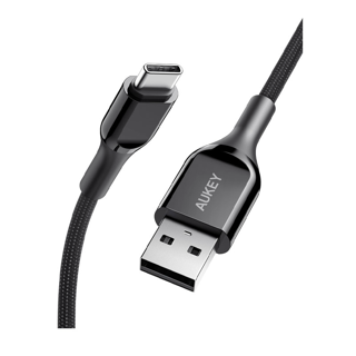 AUKEY สายชาร์จเร็ว USB A To USB C Cable สายไนล่อนถัก สายชาร์จซัมซุง ความยาว 1-2 เมตร รุ่น CB-CD43/44