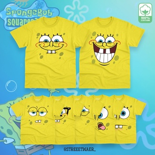 Spongebob เสื้อยืดลําลอง ผ้าฝ้าย 100% แขนสั้น คอกลม พิมพ์ลาย SQUAREPANTS 170 GSM สีดํา พลัสไซซ์ XS-XXXL สําหรับผู้ชาย ขอ