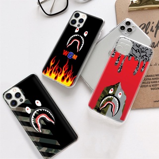 เคสโทรศัพท์มือถือแบบนิ่ม ใส ลายฉลาม Bape DV-22 สําหรับ OPPO Find x5 pro A17k A77S A78 Reno 8t 8