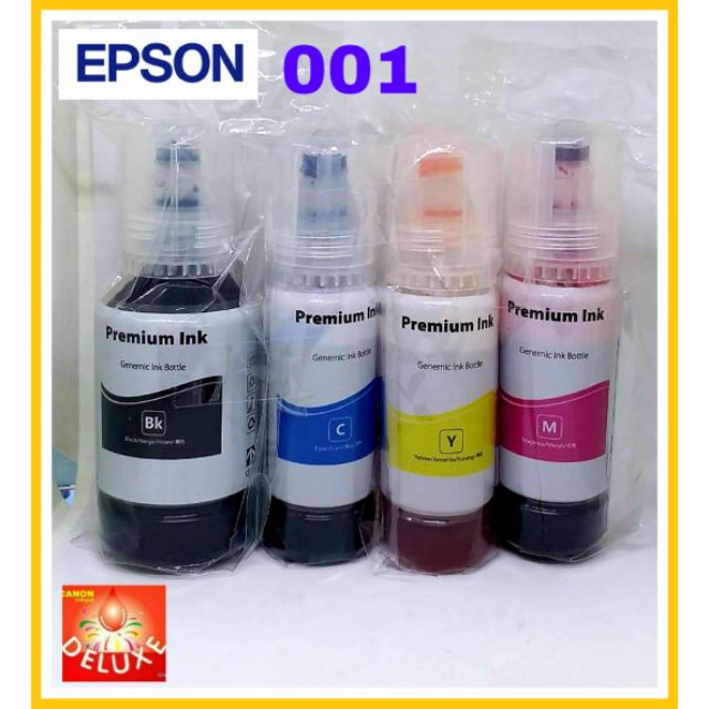 โค๊ดลด 100 Epson ink 001 BK/C/M/Y(เทียบเท่า)