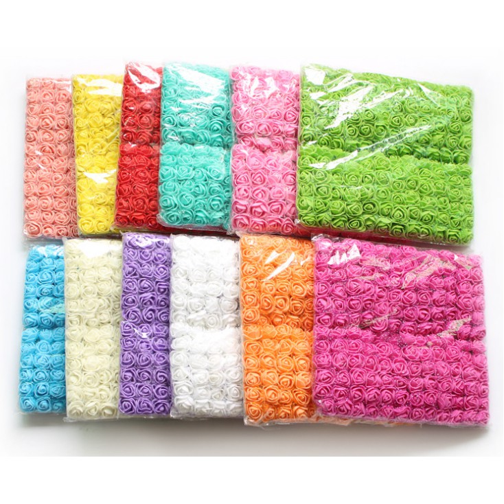 ดอกไม้โฟม PE 2-2.5 CM.(บรรจุใหม่ ขายส่ง ยกแพ็ค12มัด) #DIY #ประดิษฐ์