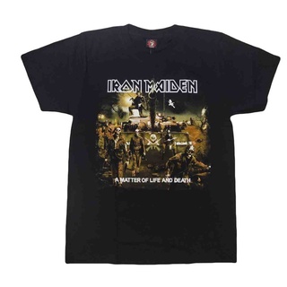 คอตต้อนคอกลม♝◐เสื้อวง Iron Maiden rock T-shirt เสื้อวงร็อค Iron Maiden เสื้อยืดวงร็อคS-5XL