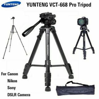 YUNTENG VCT-668 ขาตั้งกล้อง ขาตั้งมือถือ 3ขา tripod for camera DV Professional