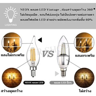 หลอดไฟ LED ทรงเปลวเทียน/ดอกบัว 4W 6W ขั้ว E14 แสง Warm White 3000K / Daylight 6000K