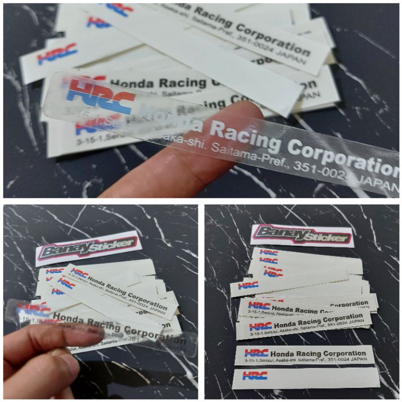 HRC HONDA RACING CORPORATION TRANSPARENT สติ๊กเกอร์