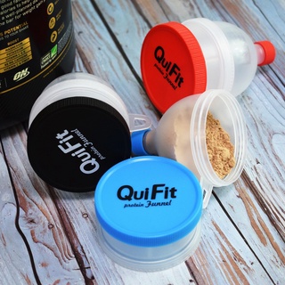 Quifit Shaker 2 ชั้นกล่องตลับใส่นมผงโปรตีนมัลติฟังก์ชั่น