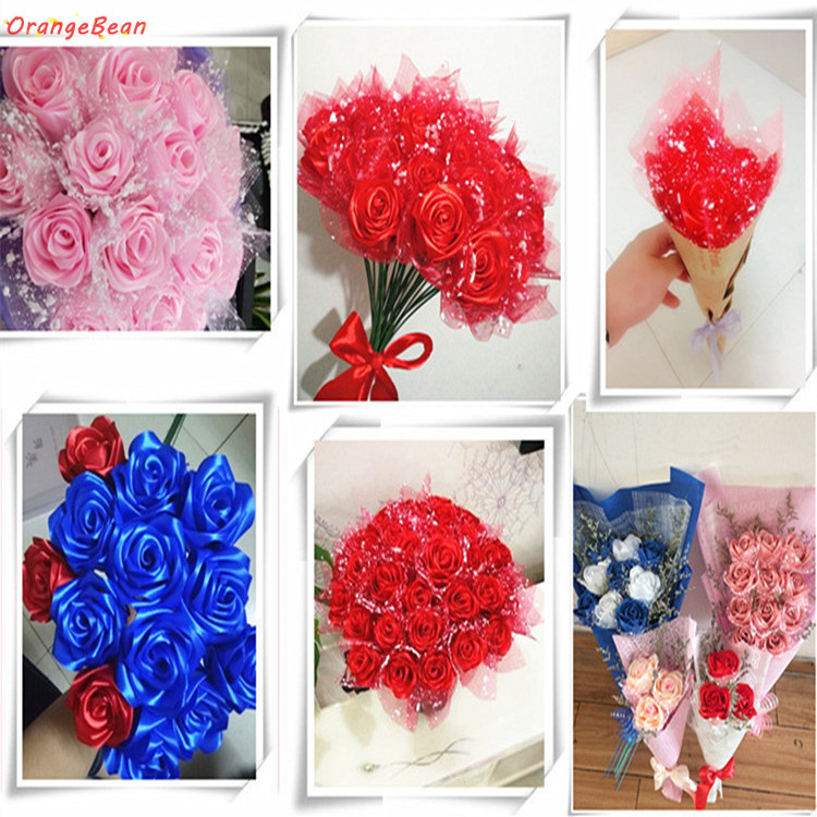 (25 หลา / ม้วน) ริบบิ้นซาติน 40 มม. ดอกกุหลาบ วัสดุ Diy ริบบิ้น ห่อของขวัญ คริสต์มาส งานแต่งงาน ตกแต่ง ริบบิ้นผ้าไหม - รูปที่ 3