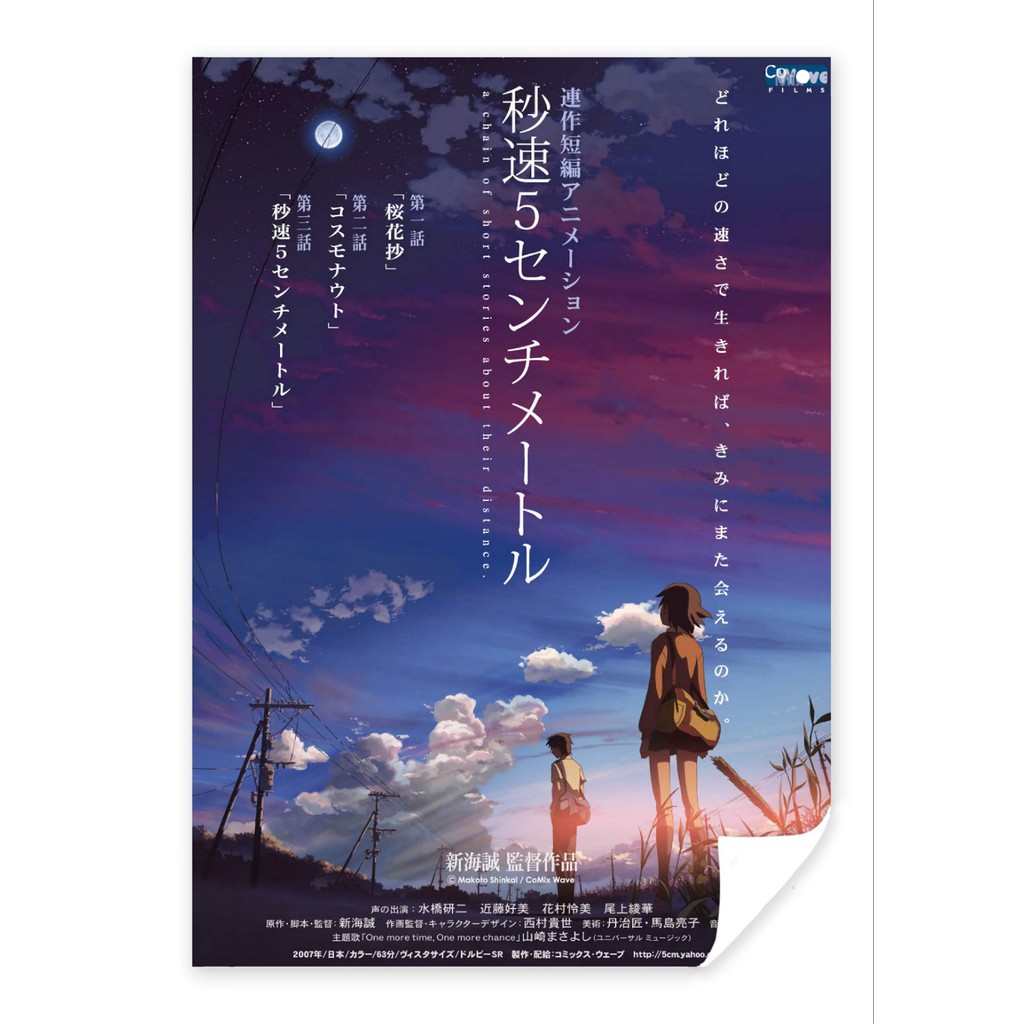 โปสเตอร 5 Centimeters Per Second Japan 5 Centimeters Per Second Movie Poster Shopee Thailand