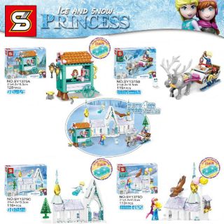 🚚🆓ส่งฟรีEMSไม่ต้องใช้โค้ด SY1375 ICE AND SNOW PRINCESS FROZEN 2 ANNA AND ELSA 4in1 (เลโก้จีน เจ้าหญิง โฟรเซ่น เอลซ่า)