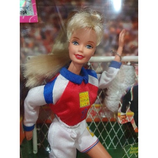 **กล่องไม่สวย** Soccer Barbie Mia Hamm Doll FIFA USA Womens World Cup Mattel 20151