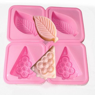 food centerแม่พิมพ์ ซิลิโคน รูปใบไม้ ต้นคริสมาส (สีแรนดอม) Leaves Christmas Trees Silicone Molds