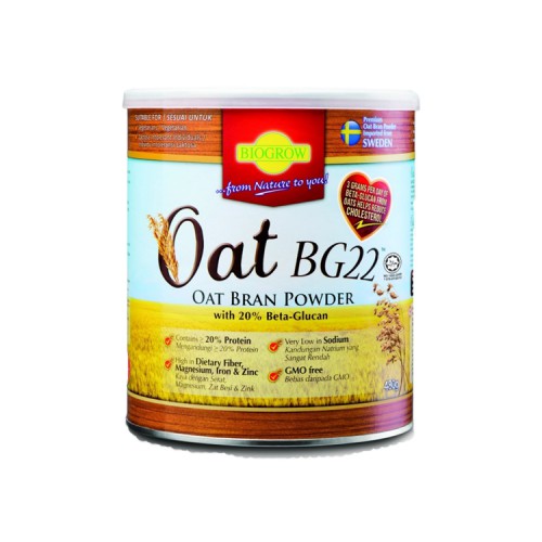 ข้าวโอ๊ต บิจี 22 Biogrow Oat BG22 Oat Bran Powder 480g