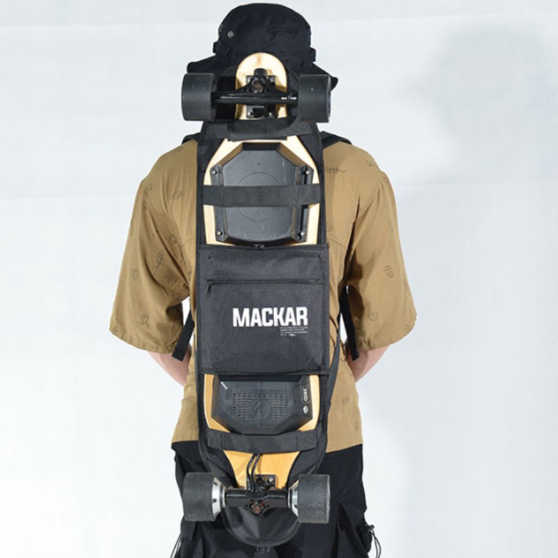 ✟™Jusenda Electric Skateboard Bag Longboard Flat Plate Double Shoulder Carry Backpack 37inch Adjustable Folding Cover Sk