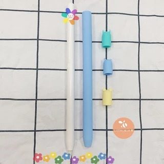 ปลอกปากกา Pencil 1&2 Case เคส ปากกา ซิลิโคน เคสปากกา pencil 1/2 1set ได้จุกเปลี่ยน3จุก3สี3แบบ