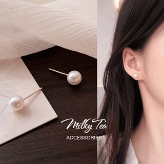 MilkyTeaACC ต่างหูมุกขนาดเล็ก สองขนาดให้เลือก ต้องสำหรับสาว ๆ ที่สวยงาม ER354
