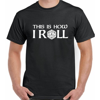 [S-5XL] เสื้อยืด พิมพ์ลาย This Is How I Roll Dungeons And Dragons 20 Dice s แฟชั่นสําหรับผู้ชาย 325550