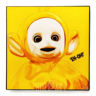 Laa Laa ลาล่า Teletubbies เทเลทับบี้ การ์ตูน cartoon รูปภาพ​ติด​ผนัง​ pop art ของขวัญ รูปภาพ กรอบรูป แต่งบ้าน