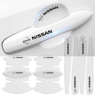 8 ชิ้น / เซ็ต สติกเกอร์ชามประตูรถใส สติ๊กเกอร์ติดแฮนด์  / Nissan Car door Handle Protection Film car Sticker For March Almera 2020 Note Tida Sylphy Juke