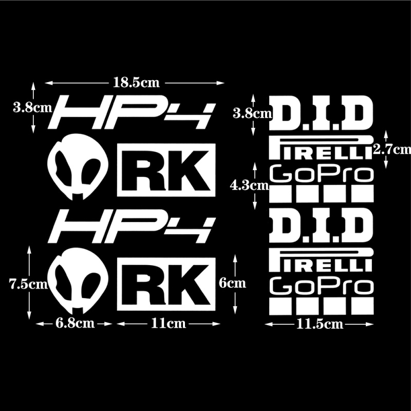 สติกเกอร์สะท้อนแสง โฮโลแกรม HP4 RACE RK DID Pirellr GoPro สําหรับติดตกแต่งรถจักรยานยนต์ ราคา ถูกที่สุด ดีลบีเคเค แกลเลอรีภาพที่ 8