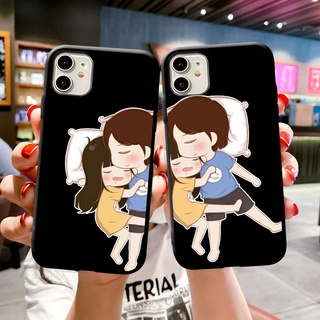 เคสโทรศัพท์มือถือคู่รัก แบบนิ่ม เนื้อแมตต์ สําหรับ iPhone 13 12 11 XS Pro Max Mini iPhone X XR 8 7 6 6S Plus 5 5S -4