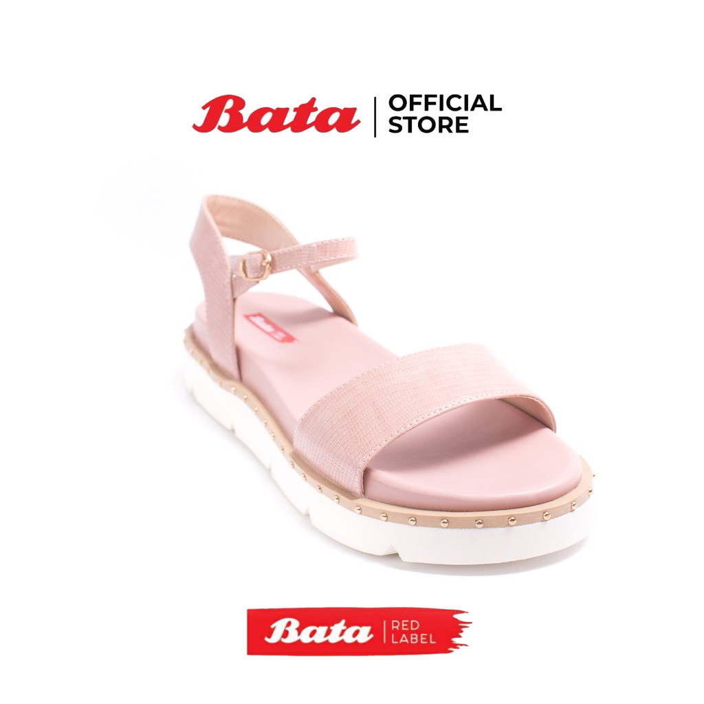 Bata บาจา รองเท้ารัดส้น รองเท้าแตะ ใส่ลำลอง สูง 1 นิ้ว สำหรับผู้หญิง รุ่น Staycation Vibes สีชมพู 6605613