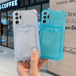 เคสใส แบบนิ่ม พร้อมช่องใส่บัตร กันกระแทก สําหรับ Huawei P30 P40 P50 Pro Mate 30 40 Pro Nova 7 8 Pro